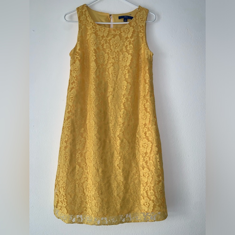 Apt.9 Woman’s Yellow Summer Lace Dress